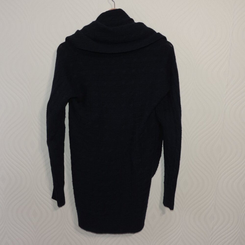 RALPH LAUREN Black Label sz M Navy Blue Cashmere Circle Sweater Cable Knit - Picture 6 of 16